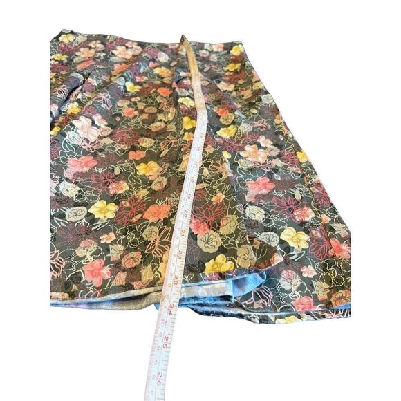 Christopher & Banks multi-color floral flared stretch skirt 8 spring summer - Picture 4 of 5
